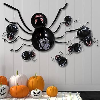 Amazon.co.jp: shopparadise ハロウィン バルーン ホラー 蜘蛛